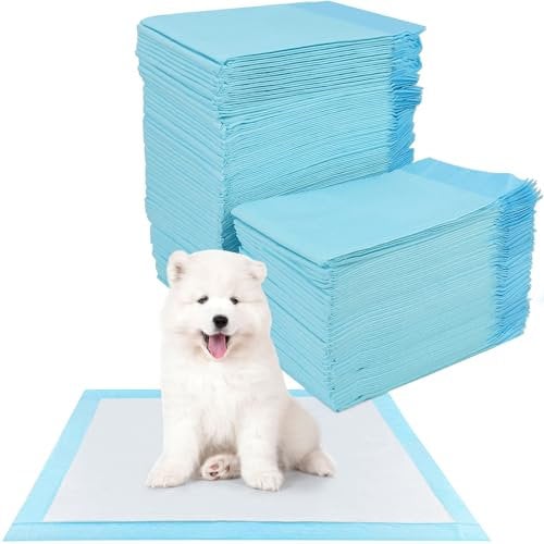 YSWOVUO 100 Stück Trainingspads für Hunde und Welpen, 33 x 45cm Welpen Unterlagen, Inkontinenzunterlage Einweg für Hunde, Welpenunterlagen Auslaufsicheres 5-lagiges Design, Urin Unterlage Hund