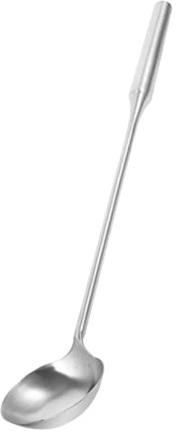OFFSCH cuchara de cocinero cucharón wok fideos ramen tazón de sopa cacerola cuchara para pasta cucharas soperas utensilios de wok cucharón de metal cuchara de agua Acero inoxidable Silver