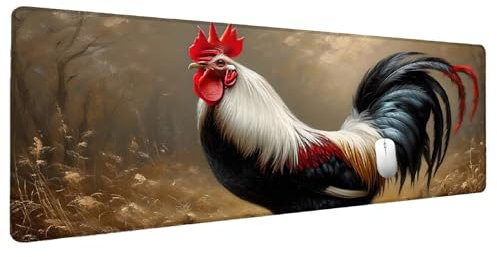 Retro Mauspad Groß Mousepad XXL 1000x500mm Tier Mauspad Gaming Zubehör Gadgets, Desk Mat Schreibtisch Deko Schreibtischunterlage, Spezielle Oberfläche Wasserdicht Maus Pad Rutschfeste Gummibasis H-5