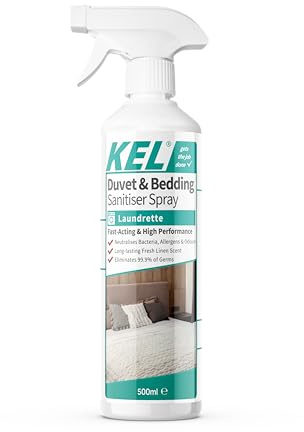KEL - Fast-Acting Duvet & Bedding Sanitiser Spray | Eliminates 99.9% of Bacteria in 30 Seconds | Antibacterial Disinfectant - 500ml