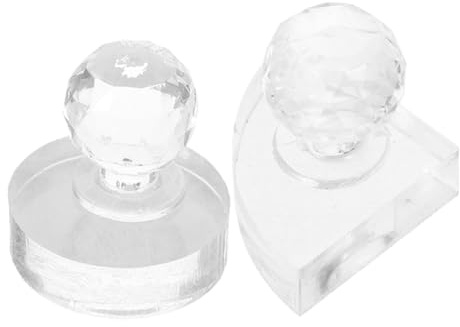Veemoon 2 Stück Make Up Presswerkzeug Rund aus Acryl Lidschatten und Puder Stempel für Lose und Gepresste Kosmetik Transparentes Reparatur Tool für Augen Make Up