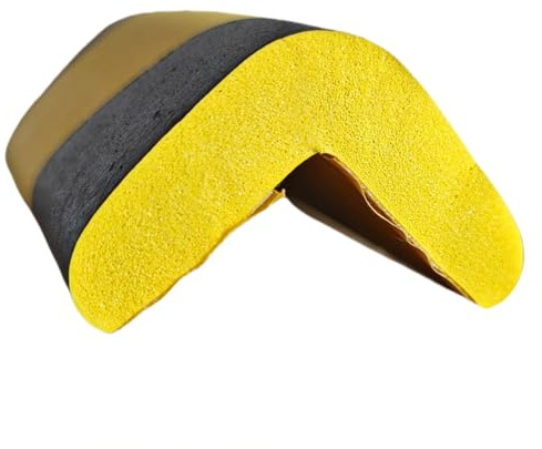 TRUHUI 'Mind Your Head' Schaumstoff-Kantenschutz, Eckenschutz aus Schaumstoff, Schwarz-Gelber Kantenschutz, 2.5 Meter