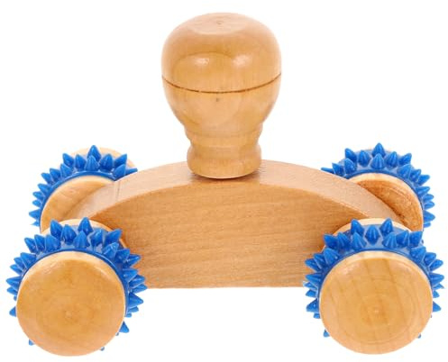 Holz Rückenrolle 3stücke für Weihnachten Event Muskel Massage | 10x6,5x6cm, Portable Trigger Point Relief, Yoga Stretching und Gym für Hals und Unterarme