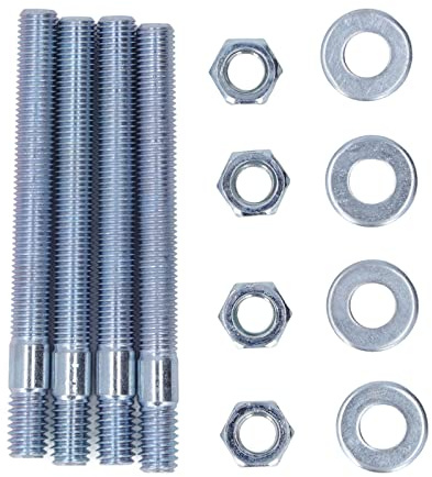 Generic Vergaserstehbolzen-Set, Montagesatz aus Stahl mit Distanzstücken für Ansaugkrümmer mit 5/16-Zoll-Gewinde, Kompatibel mit Rostbeständigen Vergaserstehbolzen von, Carter und Rochester