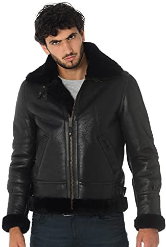 Schott NYC LC1259, Giacca di Pelle Uomo, Nero (Black), XXL