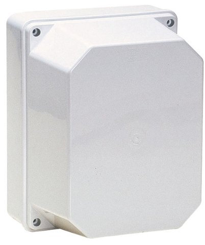 Aufputz Installationsgehäuse, Abzweigkasten Kunststoffgehäuse mit Schraube | 240x180x175mm | IP65 | Hoher Deckel Verteilerkasten Leergehäuse Industriegehäuse, Abzweigdose, Schaltschrank