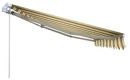 VERDELOOK Tenda da Sole Itaca avvolgibile ad inclinazione fissa, larghezza 3 m e sporgenza 2 m, beige e marrone