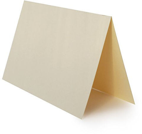 25 Tischkarten zum selbst Beschriften - Zart Creme Grammatur: 240 g/m² - 100 x 60 mm 10 x 6 cm