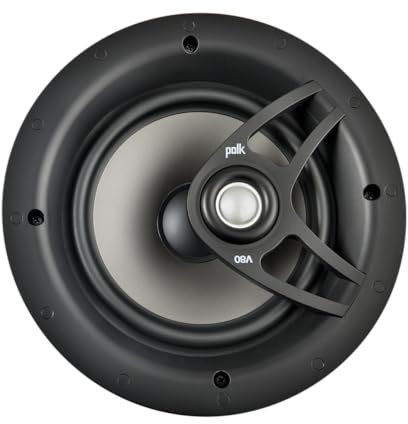 Polk Audio V 80 ad alte prestazioni del soffitto di altoparlanti da incasso, Bianco