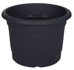 Whitefurze G01R30 30cm Milano Round Planter - Gunmetal Grey