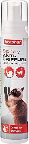 BEAPHAR – Spray anti-griffure pour chat – Spray éducateur – Idéal pour les chatons – Contre les griffures – Protège vos biens (rideaux, canapés, tapis, meubles, pieds de tables) – 125 ml