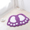 tappetino da bagno antiscivolo, asciugatura rapida, fantasia con impronte, assorbe acqua, confortevole, elegante, per camera da letto, cucina, corridoio, ingresso, cotone, viola, grande (67 * 48 cm)