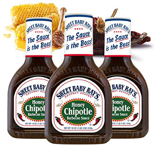SWEET BABY RAY'S® | BBQ Sauce [HONEY CHIPOTLE] | 3er Pack (3 x 18 OZ, 425ml) Original amerikanische Barbecue Sauce | USA Grillsauce mit rauchigem, smoke Geschmack