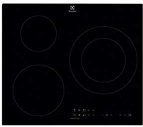 ELECTROLUX table de cuisson 60 cm 3 Feux 7200w Noir