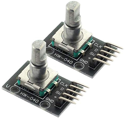 Maxmoral Module encodeur rotatif KY-040, 2 pièces 360 degrés pour Arduino compatible