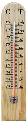 New Traditional Wooden Thermometer Large Hanging Outdoor Patio Shed Greenhouse