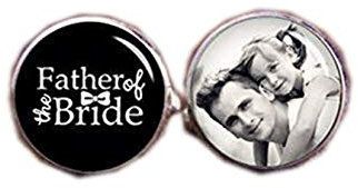 Death Devil Individuelle Manschettenknöpfe, personalisierbare Manschettenknöpfe, Vater der Braut, individuelle Foto-Manschettenknöpfe, Hochzeits-Manschettenknöpfe, Krawattenklammern,