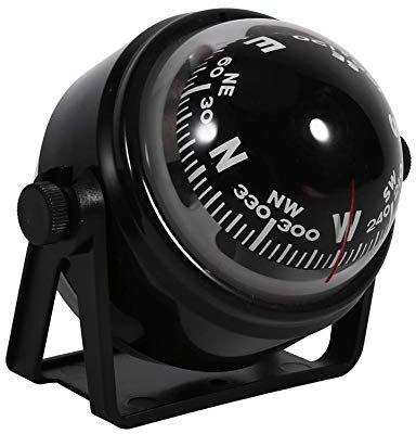Navigationszirkel für Boot, Kompass, für Auto, Armaturenbrett, Navigation, wasserdicht, für Boot, LKW, Wohnwagen (schwarz)