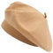 ZLYC Damen Kaschmir Baskenmütze Klassische Französischen Barett Einfarbig Warm Beret (Twist Camel),Einheitsgröße