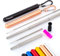 YavaYa® Lot de 2 pailles télescopiques réutilisables en acier inoxydable - Brosse de nettoyage - Mousqueton - Étui en aluminium - Pointes en silicone - Paille élégante en métal à emporter - Nettoyage