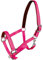 York Pferde Halfter Fluo weich unterlegt Stallhalfter Weidehalfter Reithalfter (Cob, rosa)