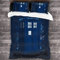 Knncch Zeitreise Tardis Doctor Who 3-teiliges Bettwäscheset Bettbezug Dekoratives 3-teiliges Bettwäscheset mit 2 Kissenbezügen