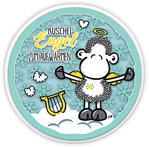 Sheepworld - 49835 - Handwärmer, Schaf, Kuschel Engel zum aufwärmen, rund, 9cm