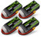 OVONIC Lipo Batterie 4s 80C 650mAh 14.8V avec XT30 pour RC Avion Quadcopter Hélicoptère FPV Racing Drone (4pcs)