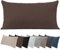 Selfitex Modisches Couchkissen XXL 40x70 cm, Sofakissen mit Füllung und Bezug, kuschelweiches Lesekissen, dekoratives Fernsehkissen, Deko- und Kopfkissen, Rückenkissen mit modernem Design (Braun)