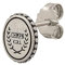 cai Herren Single Ohrstecker 925/- Sterling Silber 1,0cm Mattiert Silbergrau 132220560