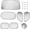 Amindz 6-teiliges Faltbares Auto Sonnenblende Set, UV-Schutz für Front- und Heckscheibe, für SUV, Truck, Auto