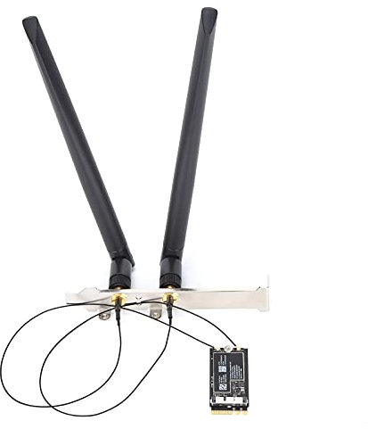 WiFi Adapter, Dual Frequency 2.4Ghz/5Ghz 300Mbps/867Mbps Wireless Network Connector, für Hackintosh, für für für Z170 ITX(Mit externer Antenne)