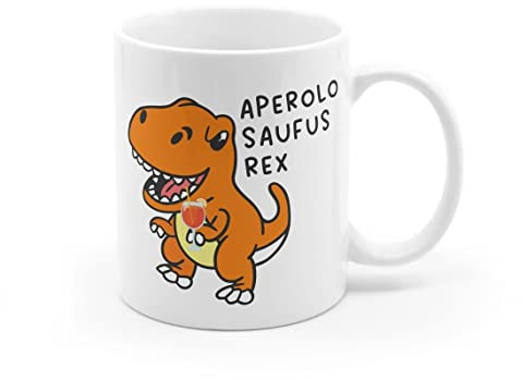 Lustige Tasse Aperolo Saufus Rex - Kleines Geschenk für Freund Freundin - Witzig Aperol Spritz Sprizz Cocktail Besties Buddies Sommer