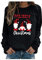 Weihnachtspullover für Damen Oversized Pullover Damen Lang Rundhals Langarm Sweatshirt Frauen Baumwolle Winter Weihnachts Langarmshirt Lustig Christmas Sweat Oberteile Mädchen