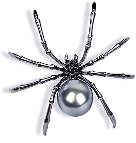 Générique Brosche, modisch, Kunstperlen, Spinne, Brosche, Anstecknadel, Corsage Revers Schmuck, Geschenk für Frauen, Mädchen, Teenager
