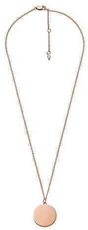 Fossil Collier Pour Femmes Drew, Longueur : 460mm+55mm, Largeur : 21.5mm, Hauteur : 21.5mm Collier En Acier Inoxydable Or Rose, JF04386791
