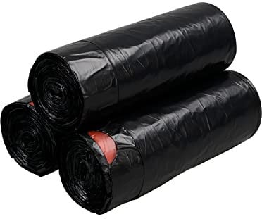 Uumitty Müllbeutel mit Kordelzug, 30 L Kordelzug Müllsäcke Schwarz, 102 Stück