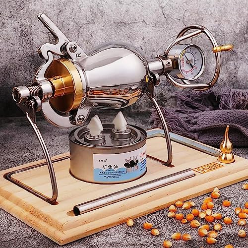 Popcorn-Maschine, Edelstahl-Popcorn-Maschine, dekoratives Retro-Popcorn-Ornament, Heim-Desktop-Dekor,520ml