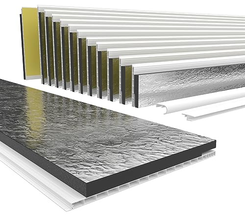 HEXIM PVC Rollladenkastendeckel mit Dämmung Länge: 1000-2000mm, Breite: 120-320mm, Revisionsklappe Rolladendeckel Rollladen abdeckung Deckel Klappe (300mm x 1,6 Meter)