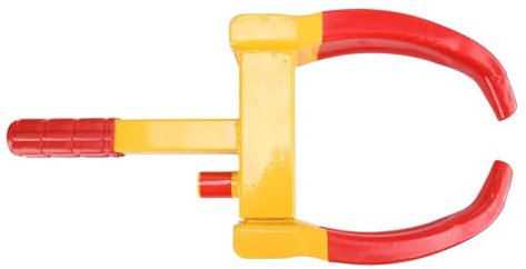 Holdfiturn Heavy Duty Wheel Clamp - Car Security Antitheft Locking Device for Caravans Cars Vans and Trailers with Keys