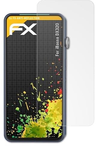 atFoliX Panzerfolie kompatibel mit iBasso DX320 Schutzfolie, entspiegelnde und stoßdämpfende FX Folie (3X)