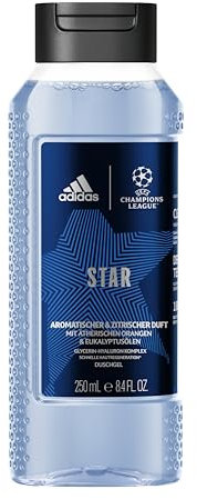 Adidas UEFA Star Edition, Duschgel für Herren, vegane Formel, 250 ml