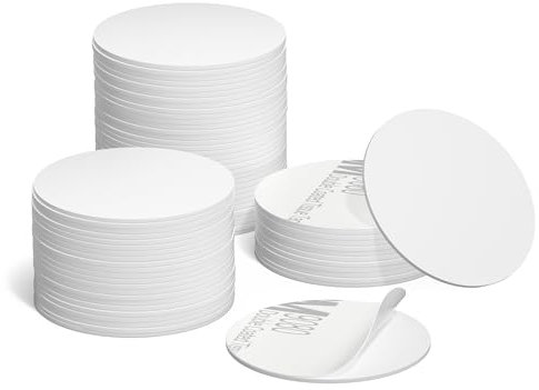 SANPOPO 100 Stück NTAG215 NFC Tags Blanko Weiß Karte NFC Aufkleber NFC Münzkarten Kompatibel mit TagMo und Amiibo mit Kleberückseite für einfache Befestigung, einfügbar