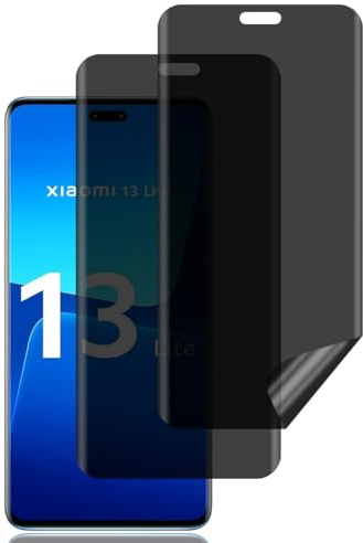 BCHKLAI Protector Pantalla Privacidad para Xiaomi 13 Lite [2 Piezas] | Antiespia Película TPU Flexible, Protector Pantalla, Anti-Rasguños, Sin Burbujas, Anti-Espía para Xiaomi 13 Lite 5G