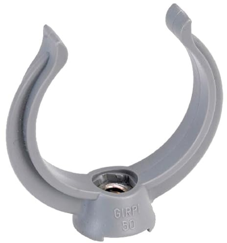 Collier lyre PVC gris simple tube Diamètre 40 mm - Girpi - Sachet de 4 | Collier lyre PVC gris simple tube Diamètre 40 mm - Girpi - Sachet de 4