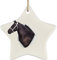 Christbaumschmuck Keramik Weihnachtsbaum Deko Mit Hanfseil Weihnachtsanhänger Lustiges Percheron-Pferd, Das Aus Einer Rissigen Wand Kommt
