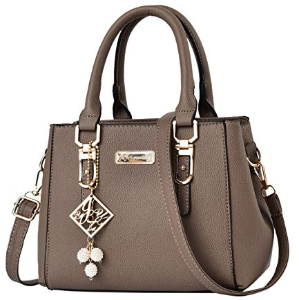 Vente Flash Du Jour Et Soldes Sac à Main Femme PU Simili Cuir Femme Cabas Pour Travail Elégant Vintage Bandoulière Amovible Compartiment Zippé Porte Monnaie Et Sac à Main Top Grip Sac à BandoulièRe