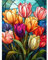 Diamond Painting Erwachsene-Tulpe 5D Diamant Painting Bilder Erwachsene,Blume Diamond Painting Set DIY Personalisiert Basteln Bilder Dekorationen für Home Wand Décor(30x40cm)
