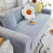 VanderHOME High Stretch Sofabezug Moderne Sofaüberwurf Chenille Strukturierter Elastische Sofahusse für Wohnzimmer Protector für Hunde Haustiere (2 Sitzer+1 Kissenbezug, Grau)