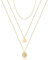 AORHOFJ 1pcs Kette Gold Damen Layering Halskette Damen 18k Vergoldet Silber & Rosegold Wasserfest Lange Ketten mit Anhänger for Frauen Doppel Mehrreihige Zarte Goldene Kette Damen Rund Plättchen